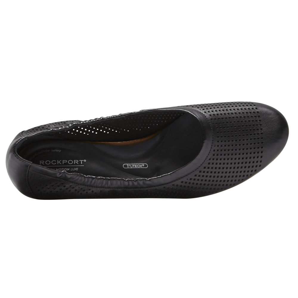 Slip-Ons Rockport Mujer Mexico - Total Motion Perf Luxe Negros - IWVRY7462